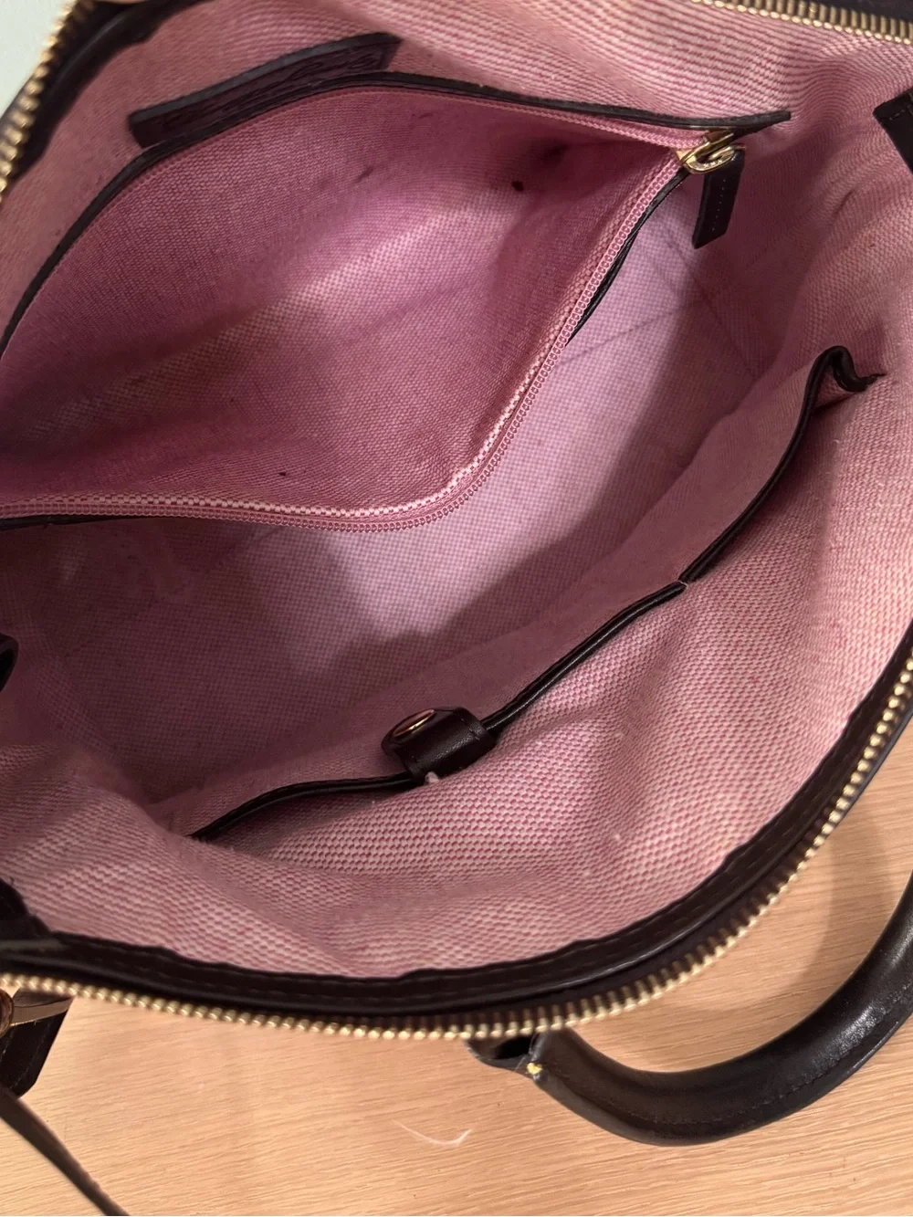 Vintage Dooney & Bourke Dillen Double Pocket Croc-Embossed Satchel Bag - Picture 8 of 9